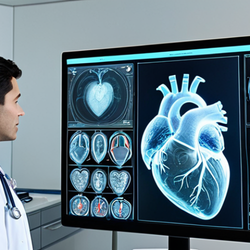 Home 21 **
A team of doctors in a modern, well-lit hospital room, fully clothed in scrubs and lab coats, examining a holographic projection of a human heart. The holographic display is detailed and shows the anatomy clearly. Safe for work, appropriate content, professional setting, perfect anatomy, natural proportions, family-friendly.
**