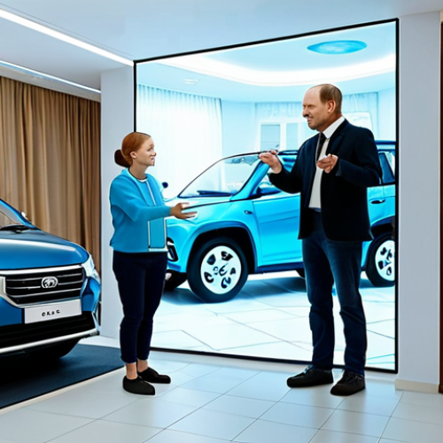 Home 10 Interactive Hologram Shopping**
"A modern Russian family in a brightly lit Moscow apartment, interacting with a large holographic display showing a 3D model of a Lada automobile. The father is gesturing towards the hologram, while the mother and child look on with smiles. The hologram is detailed and realistic. Fully clothed, appropriate attire, safe for work, perfect anatomy, natural proportions, professional, family-friendly, high quality rendering, soft natural lighting."
**