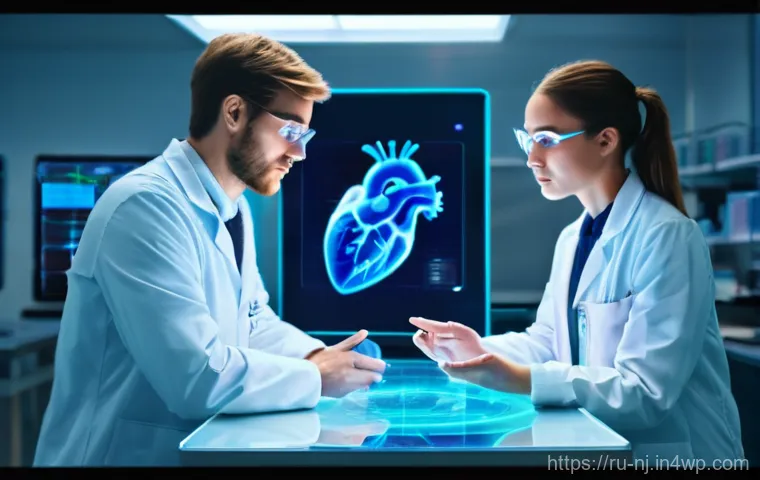 홀로그램 디스플레이 관련 자주 묻는 질문 - **Prompt 1: Futuristic Medical Education**
A highly detailed, realistic image of a clean, modern...